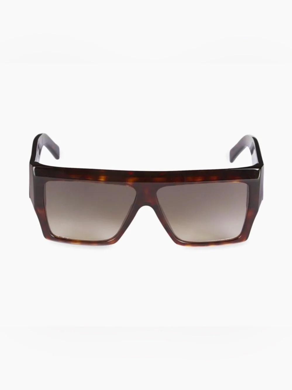 CELINE CL400921 60mm Oversized Square Unisex Sunglasses NWT Dark Havana 52F